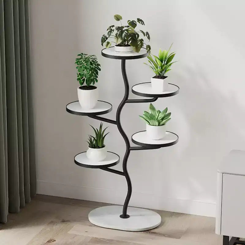 Support de Plante en Métal, Étagère à Fleurs d'Intérieur Multi-Niveaux, Étagère d'Angle pour Plantes, Support de Pot de Fleurs Haut, Étagère de Rangement pour Patio, Salon