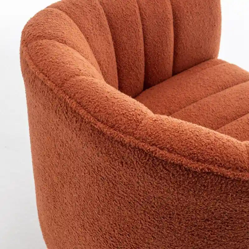 Fauteuil rond pivotant SEYNAR Modern Glam en velours