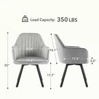 Lot de 2 chaises de salle à manger du milieu du siècle avec accoudoirs