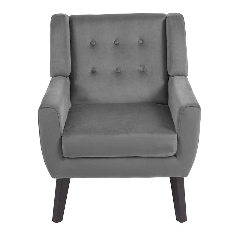 Lot de 2 fauteuils de salon en velours avec accoudoirs
