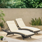 Ensemble de coussins d'extérieur Salem pour chaise longue - Coussins uniquement (lot de 2) par Christopher Knight Home - 79,25L x 27,50W x 1,50H