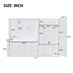Lit escamotable Queen Size Whisen Modern Design, se pliant dans une armoire avec penderie