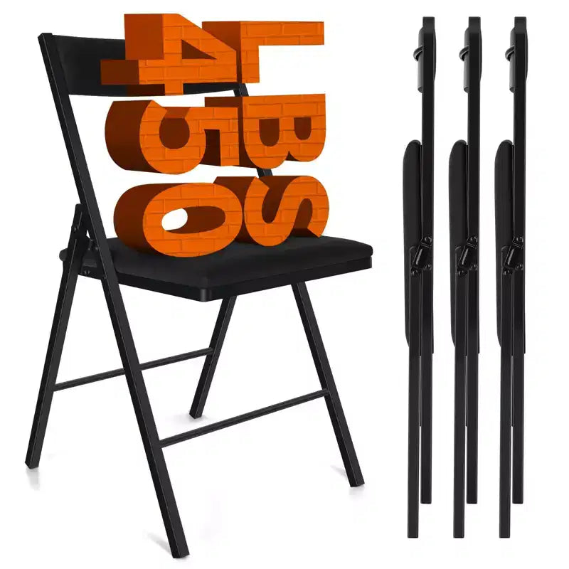 Chaise pliante rembourrée SUGIFT avec doubles charnières