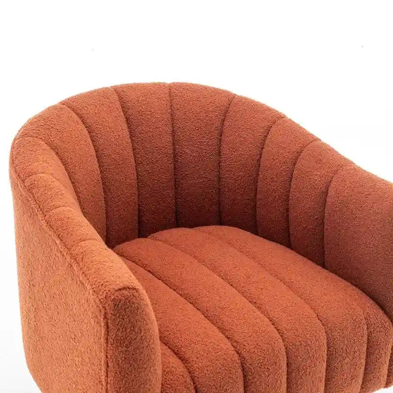 Fauteuil rond pivotant SEYNAR Modern Glam en velours