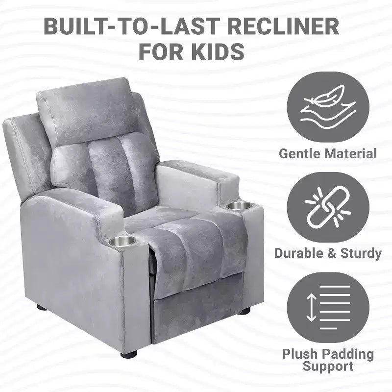 Fauteuil inclinable pour enfants Home Imports Emporium, fauteuil inclinable en peluche pour les tout-petes de 15 ans, fauteuil rembourré confortable pour chambre d'enfant ou chambre à coucher