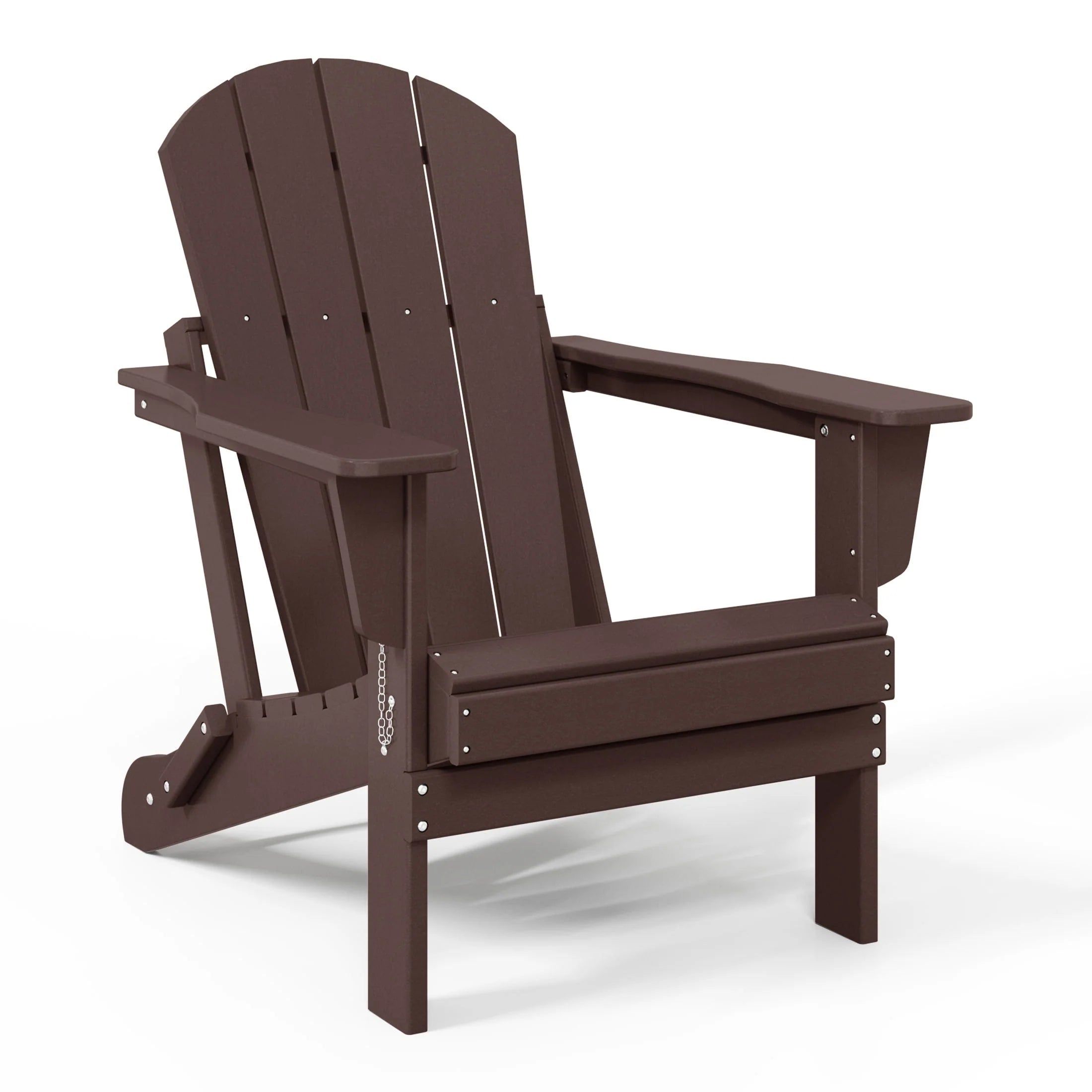 Chaise Adirondack pliante d'extérieur tout temps Polytrends Laguna résistante à la décoloration pour patio
