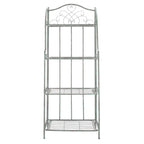 SAFAVIEH Bryn Étagère de boulanger d'extérieur victorienne en fer forgé à 4 niveaux - 63,5 cm l x 38,1 cm P x 160 cm H - 25L x 15P x 63H