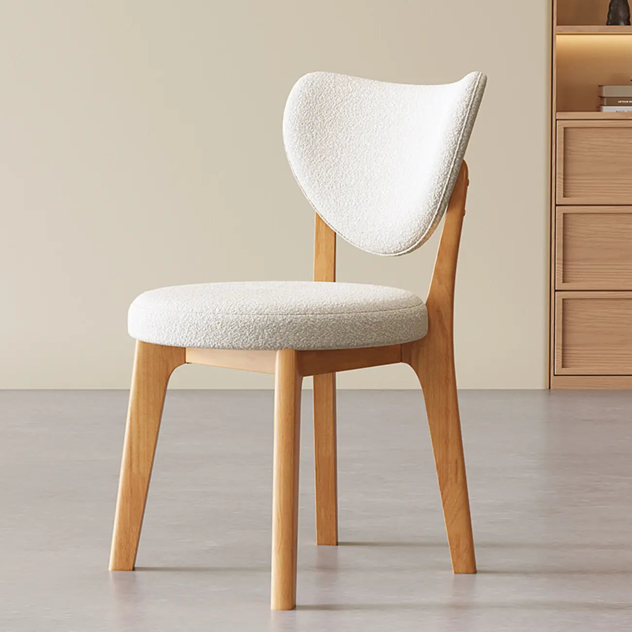 Chaise de salle à manger sans accoudoirs moderne en similicuir à dossier haut