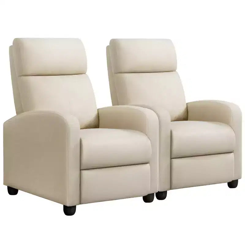 Yaheetech Lot de 2 fauteuils inclinables modernes en tissu pour salon, chambre à coucher