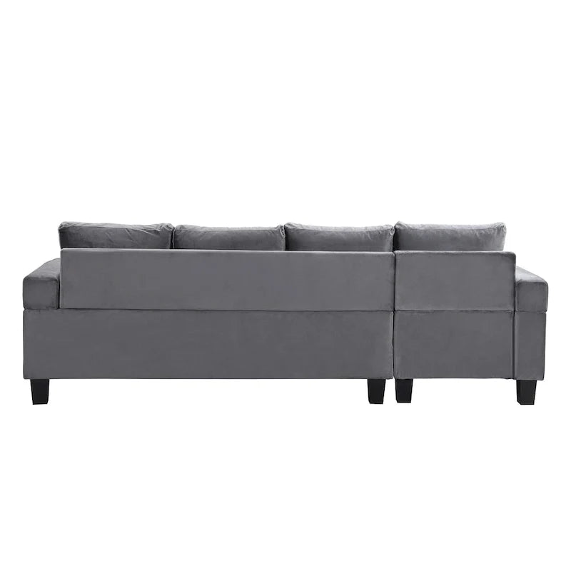 Ensemble de canapé moderne gris 97,8 places avec méridienne de rangement