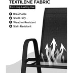 Lot de 4 chaises de terrasse GustoWave, chaises de salle à manger empilables d'extérieur toutes saisons, meubles de jardin respirants pour le jardin