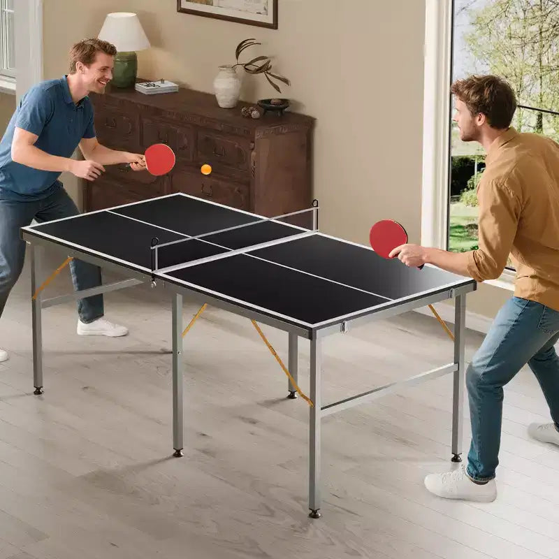 Table de ping-pong portable, 183x91 cm, professionnelle, pour intérieur/extérieur, avec filet, 2 raquettes et 3 balles, pour adultes/adolescents