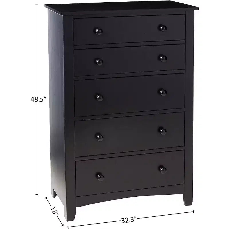 Commode Okak Modern à 5 tiroirs, en contreplaqué et placage de pin, mobilier de chambre pour salon, entrée, couloir