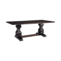 Table à manger rectangulaire en bois, coloris expresso rustique