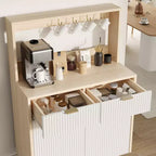 Bahut de salle à manger à 2 portes avec 2 tiroirs, meuble de rangement en bois pour salle à manger, cuisine et salon