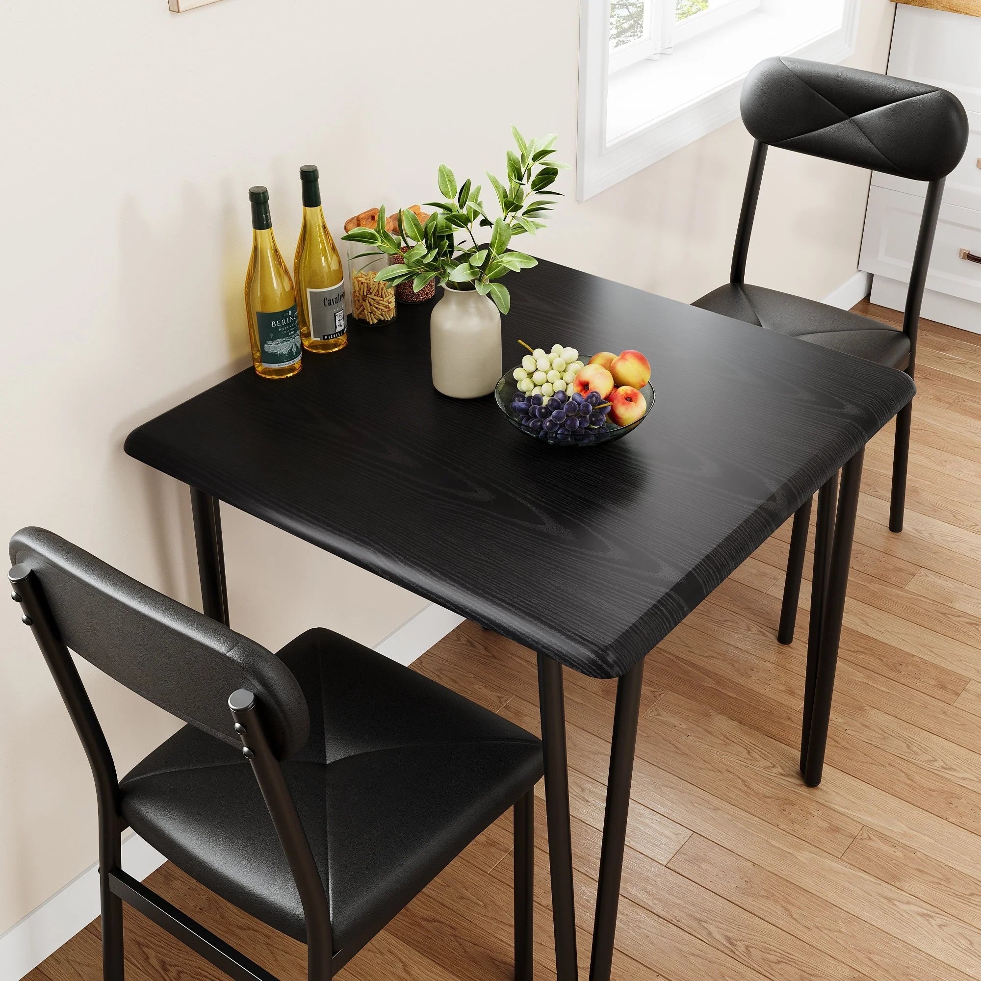 Ensemble table de cuisine et chaises pour salle à manger - 3 pièces