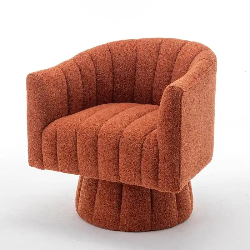 Fauteuil rond pivotant SEYNAR Modern Glam en velours