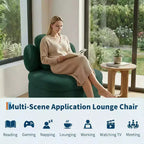 Fauteuil pivotant à 360° avec compartiment de rangement - Fauteuil de salon en velours moelleux pour salon, chambre, bureau - Vert