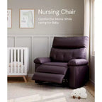 Fauteuil inclinable en cuir surdimensionné, inclinable manuel extra large, chaise longue avec accoudoirs et dossier confortables en éponge 1,5X pour salon, chambre