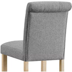 Tabourets de bar Roundhill Furniture Siena en bois massif, hauteur comptoir, dossier capitonné, gris, lot de 2