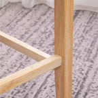 Tabourets de bar Roundhill Furniture Siena en bois massif, hauteur comptoir, dossier capitonné, gris, lot de 2