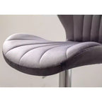 Tabourets de bar pivotants ajustables rembourrés Ellston gris, ensemble de 2
