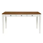 Ensemble de table à manger en bois 6 pièces Whisen Mid-Century avec 4 chaises rembourrées et un banc