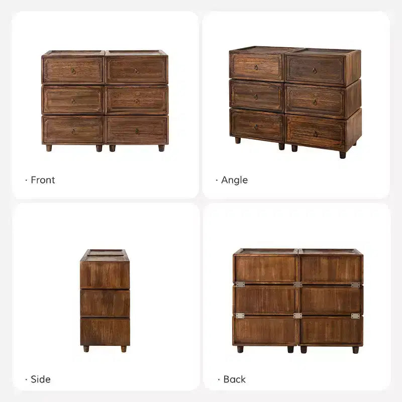 Oddone 2 - Table de chevet à tiroirs, lot de 3, avec design modulaire | ART OF LIVING DESIGNS