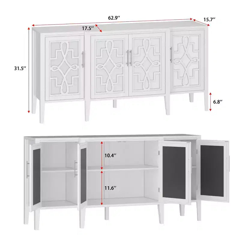 Meuble de rangement d'appoint blanc en bois Famapy, commode pour l'organisation de la maison