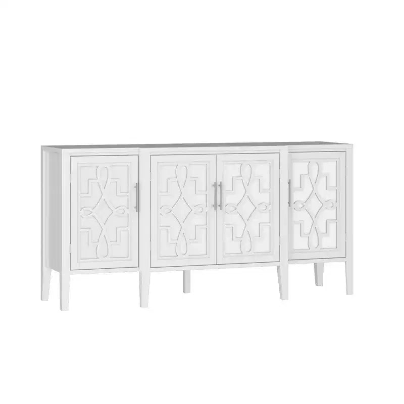 Meuble de rangement d'appoint blanc en bois Famapy, commode pour l'organisation de la maison