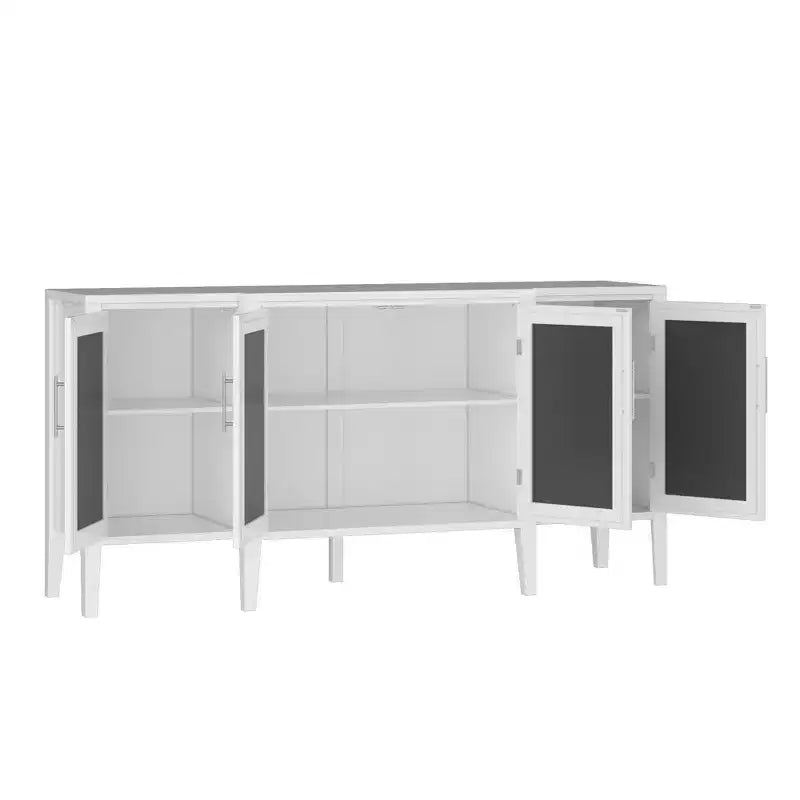 Meuble de rangement d'appoint blanc en bois Famapy, commode pour l'organisation de la maison