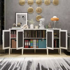 Meuble de rangement d'appoint blanc en bois Famapy, commode pour l'organisation de la maison