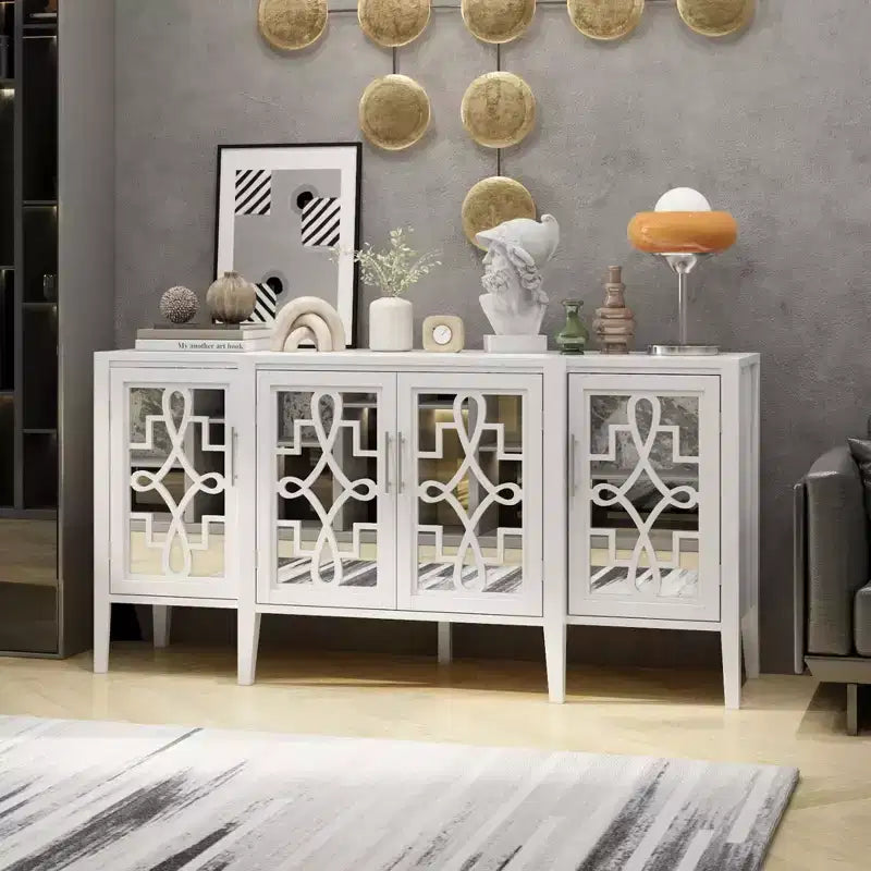 Meuble de rangement d'appoint blanc en bois Famapy, commode pour l'organisation de la maison