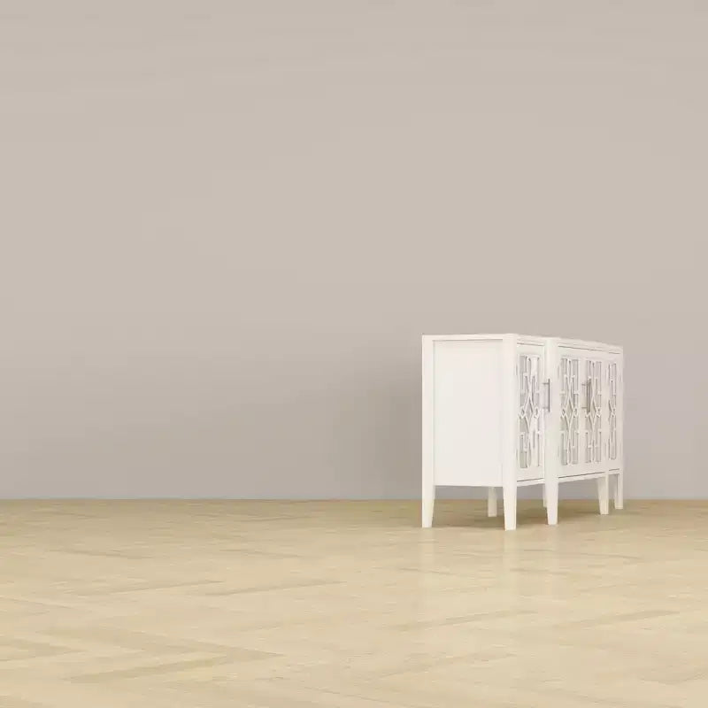 Meuble de rangement d'appoint blanc en bois Famapy, commode pour l'organisation de la maison