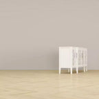 Meuble de rangement d'appoint blanc en bois Famapy, commode pour l'organisation de la maison