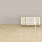 Meuble de rangement d'appoint blanc en bois Famapy, commode pour l'organisation de la maison