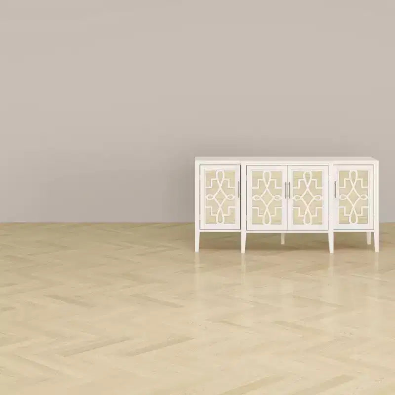 Meuble de rangement d'appoint blanc en bois Famapy, commode pour l'organisation de la maison