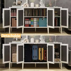 Meuble de rangement d'appoint blanc en bois Famapy, commode pour l'organisation de la maison