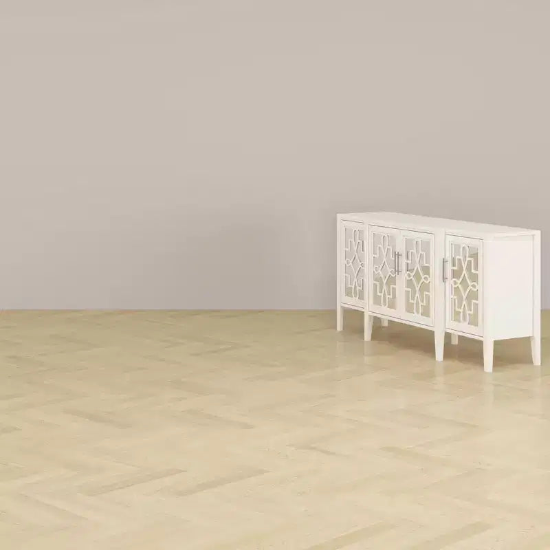 Meuble de rangement d'appoint blanc en bois Famapy, commode pour l'organisation de la maison