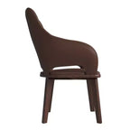 Lot de 2 chaises de salle à manger en cuir Vivara Collection, avec base en bois d'hévéa et assise et dossier rembourrés, chaises d'appoint modernes pour salles à manger