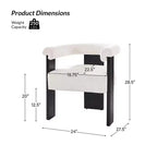 Chaises de salle à manger Gerry Boucle (lot de 6) avec dossier rond et solide | ART OF LIVING DESIGNS