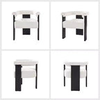 Chaises de salle à manger Gerry Boucle (lot de 6) avec dossier rond et solide | ART OF LIVING DESIGNS