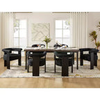 Chaises de salle à manger Gerry Boucle (lot de 6) avec dossier rond et solide | ART OF LIVING DESIGNS