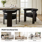 Chaises de salle à manger Gerry Boucle (lot de 6) avec dossier rond et solide | ART OF LIVING DESIGNS