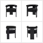 Chaises de salle à manger Gerry Boucle (lot de 6) avec dossier rond et solide | ART OF LIVING DESIGNS