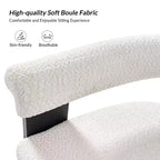 Chaises de salle à manger Gerry Boucle (lot de 6) avec dossier rond et solide | ART OF LIVING DESIGNS