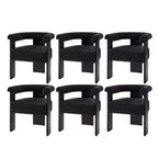 Chaises de salle à manger Gerry Boucle (lot de 6) avec dossier rond et solide | ART OF LIVING DESIGNS