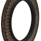 Miroir soleil en métal avec cadre en bois, marron