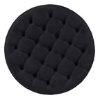 Table basse capitonnée 36W, table de cocktail, table d'appoint, pouf repose-pieds à 2 niveaux avec étagère de rangement et roulettes, capitonnée et étanche - ModernLu