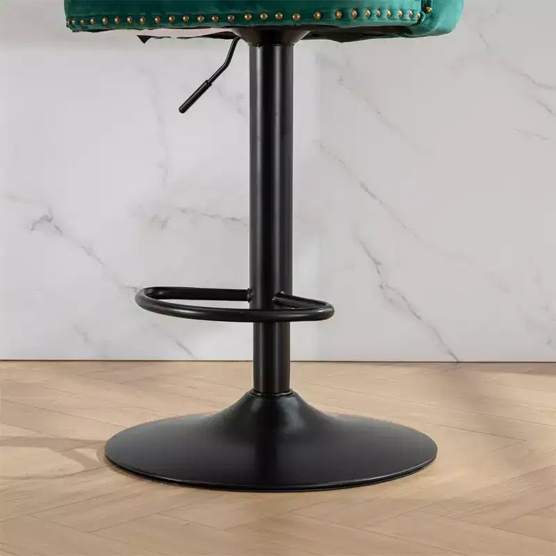 Lot de 2 tabourets de bar modernes, chaises de bar rembourrées pivotantes à 360°, tabouret réglable en hauteur de 63,5 à 83,8 cm avec base de 45 cm pour îlot de cuisine et bar de maison
